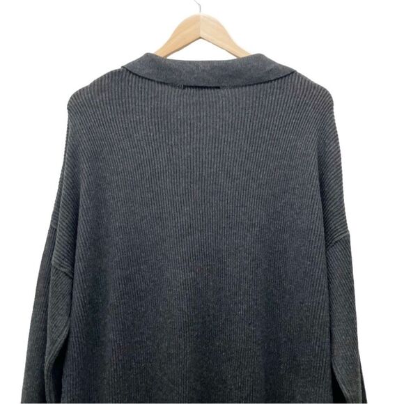 NWT Natural Life Long Sleeve Rib Knit Maxi Sweater Dress Charcoal Size S/M NEW - Picture 6 of 15
